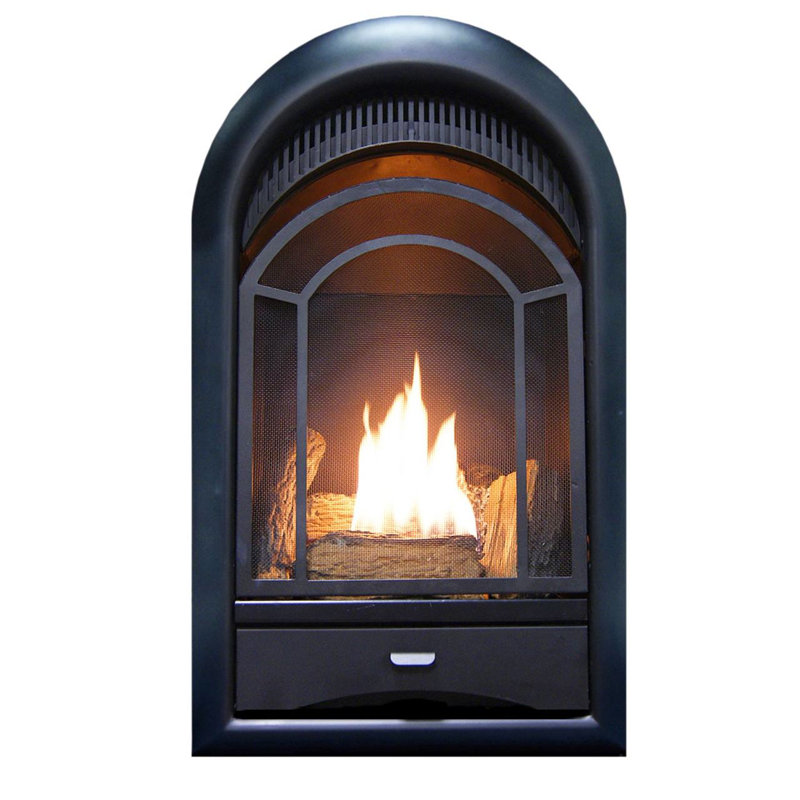 Heating Arched Door Vent Free Propane/Natural Gas Fireplace